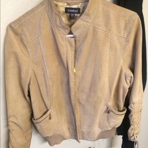 BEBE Suede Leather jacket Size Med
